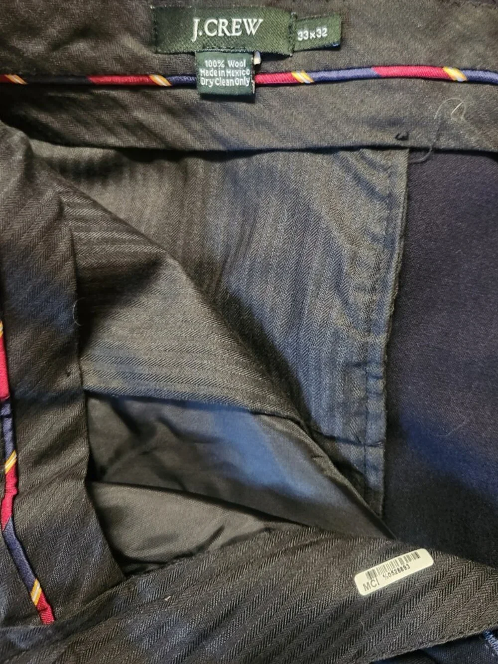 J. Crew Classic Wool Trouser Navy M 33x32 NWOT